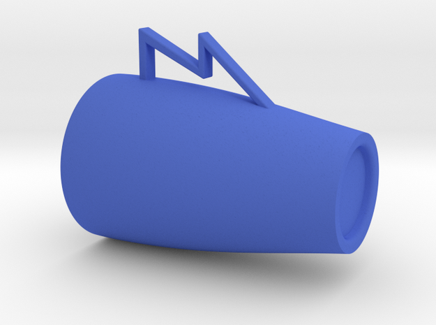 Lightning handle cup in Blue Processed Versatile Plastic