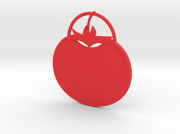 Tomato Pendant in Red Processed Versatile Plastic