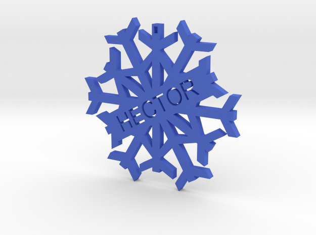 Hector Snowflake Christmas Tree Decoration in Blue Processed Versatile Plastic