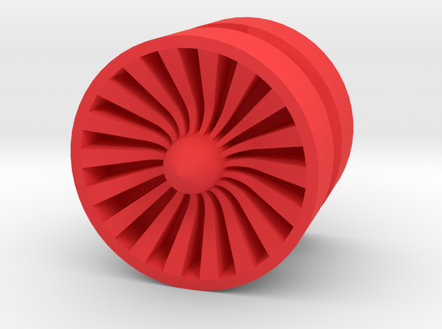 TURBINE_1814RS - LEGO-compatible Custom Rims in Red Processed Versatile Plastic