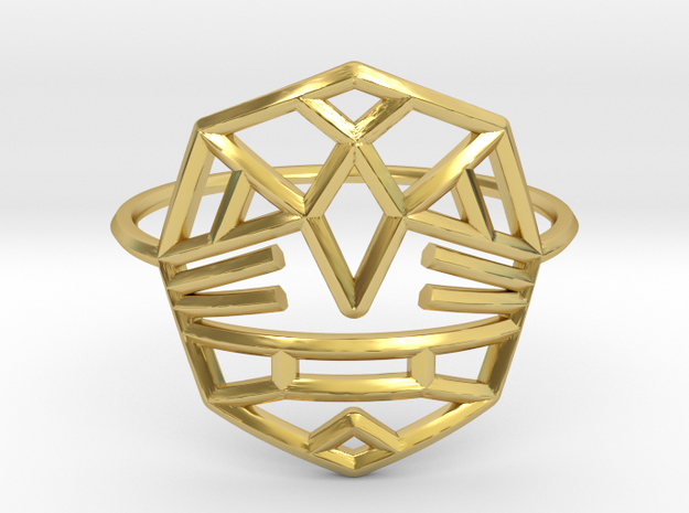 Fearless Warrior Ring (Medium) in Polished Brass
