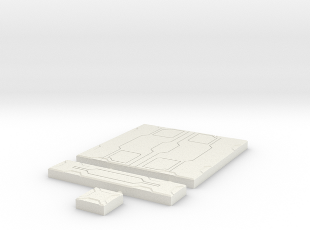 SciFi Tile 15 - Detailed in White Natural Versatile Plastic