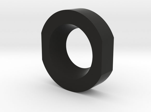 Shoulder Clip Locking Ring  in Black Natural Versatile Plastic