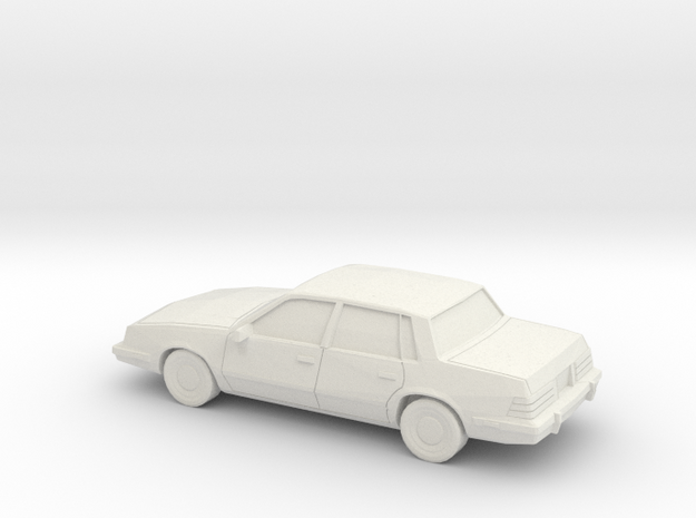 1/87 1981-90 Pontiac 6000 in White Natural Versatile Plastic