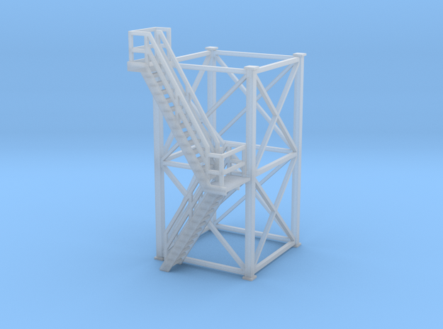 'N Scale' - 10'x10'x20' Tower With Outside Stairs in Tan Fine Detail Plastic
