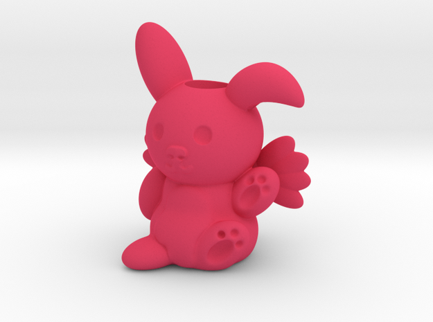 Bunny Holder in Pink Processed Versatile Plastic