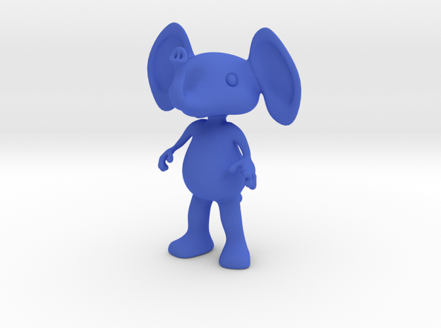 Tiny Elephant in Blue Processed Versatile Plastic