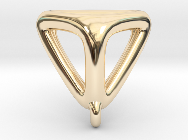 Triangle Prism  in 14K Yellow Gold
