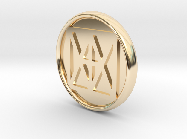 United "I AM" Double Sided Coin, 21mm in 14k Gold Plated Brass