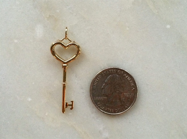 The Key From My Heart in Polished Brass