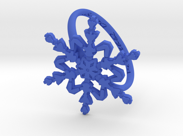 Snowflake Ring 2 d=19.5mm h21d195 in Blue Processed Versatile Plastic
