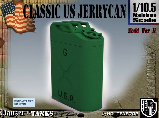 1/10.5 US Army Jerrycan in Green Processed Versatile Plastic