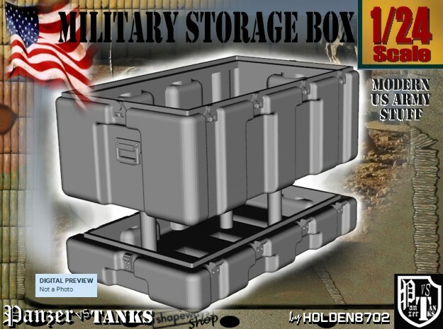 1-24 Military Storage Box in White Processed Versatile Plastic