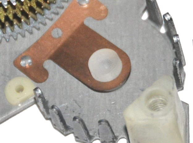 Sunbeam Electric Clock Front Motor Bushing in Clear Ultra Fine Detail Plastic