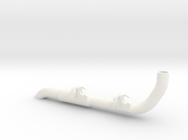 BOMBER EXHAUST DRIVER SIDE CLIP-ON in White Processed Versatile Plastic