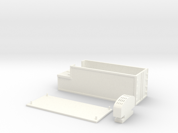Kühlcontainer  Scale TT 1:120 1/120 1-120 in White Processed Versatile Plastic