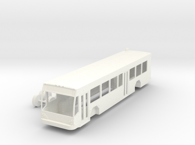 HO Scale Gillig BRT Bus Right Hand Drive in White Processed Versatile Plastic