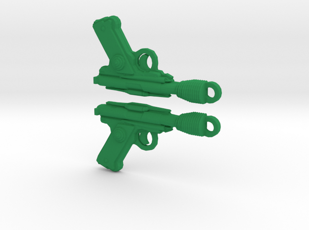 Green Rodian Blasterearrings in Green Processed Versatile Plastic