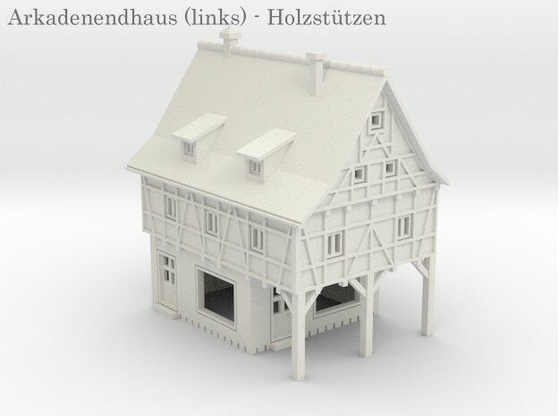 Altstadt Arkadenhaus 5 - 1:220 (Z scale) in White Natural Versatile Plastic
