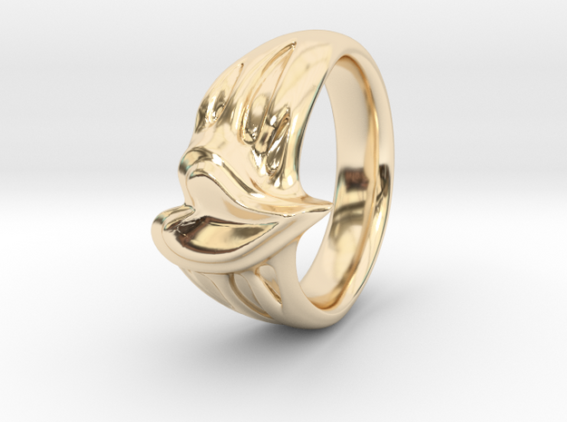 Organic Heart Ring European size16  in 14K Yellow Gold