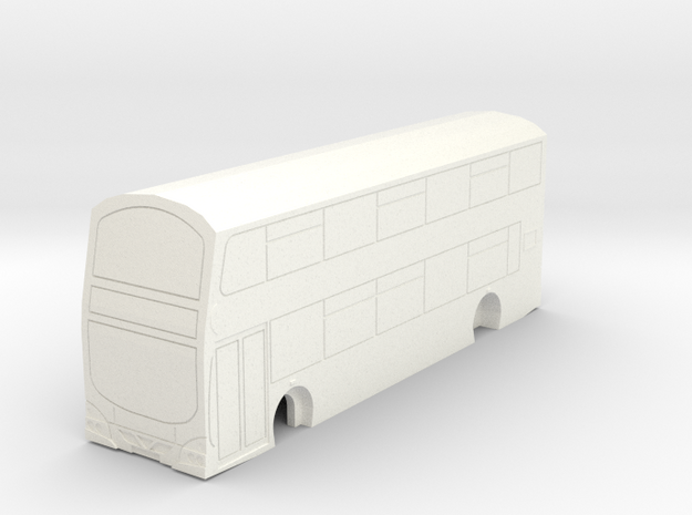 Wright Gemini Bus in British N Gauge 1:148 in White Processed Versatile Plastic