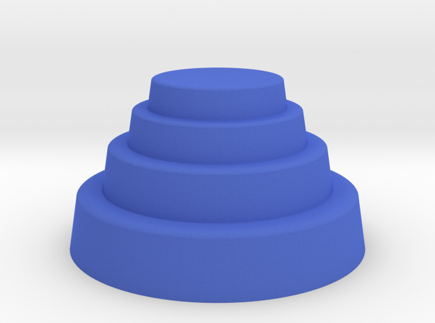 DRAW geo - terraced dome in Blue Processed Versatile Plastic: Small