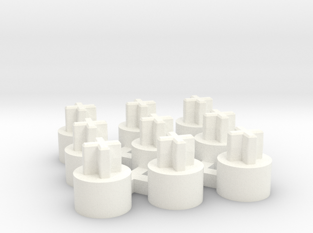 ALPS Short Stem Adapter, set of 9 in White Processed Versatile Plastic