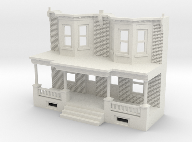WEST PHILLY ROW HOME FRONT 160TWN in White Natural Versatile Plastic