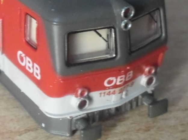 Eckige Puffer für ÖBB 1044/1144 in  1/160 in Tan Fine Detail Plastic