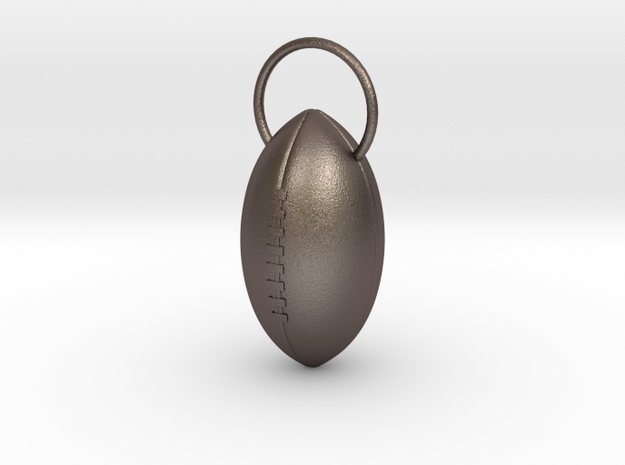 Footall Pendant in Polished Bronzed Silver Steel