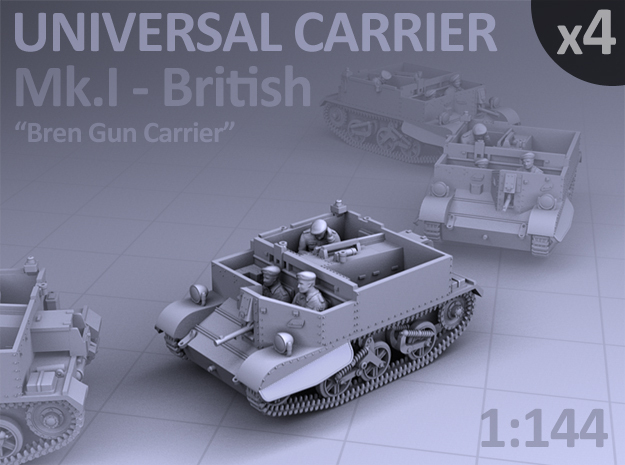 Universal Carrier Mk.I - (4 pack) in Smooth Fine Detail Plastic