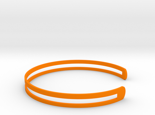 Bracelet Ø53 mm XS/Ø2.086 inch in Orange Processed Versatile Plastic