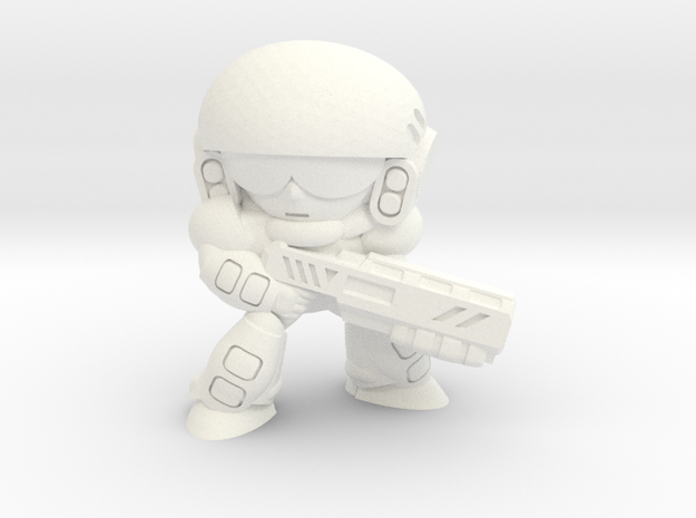 COLONIAL INFANTRY - SHOTGUN - EYES RIGHT in White Processed Versatile Plastic