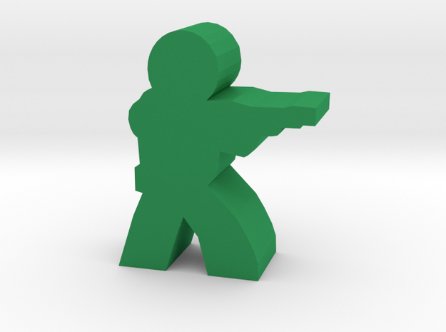 Game Piece, Earth Trooper in Green Processed Versatile Plastic