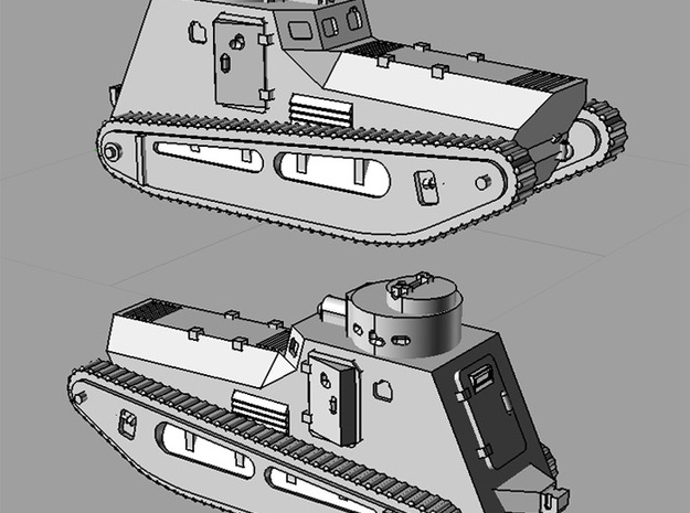 1/285 LK-II light tank (x6) in White Processed Versatile Plastic