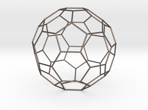 0474 Truncated Icosahedron E (17.0 см) in Polished Bronzed Silver Steel