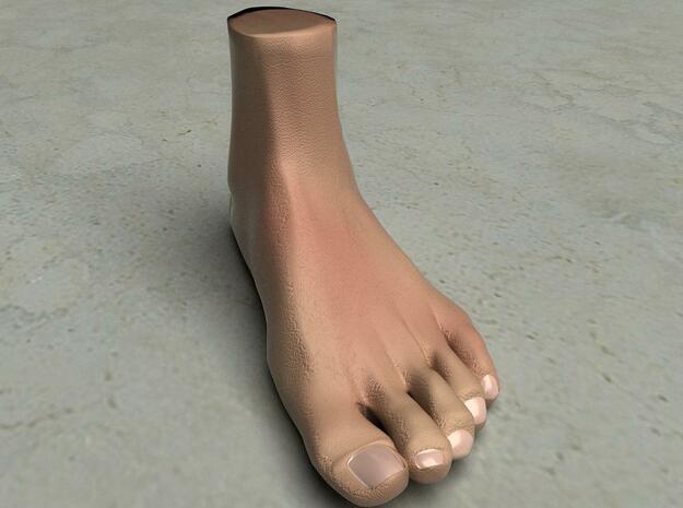 Life Size Foot - 8.7" - Solid in White Natural Versatile Plastic
