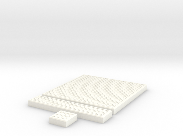 SciFi Tile 25 - Mesh Grating in White Processed Versatile Plastic