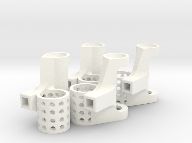 8.5mm Motor Mounts Set in White Processed Versatile Plastic