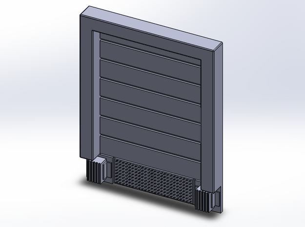 2pkg - 8X10 Roll Up Door; Closed - w/Leveler - Sur in Smooth Fine Detail Plastic