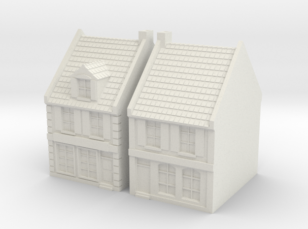 1:285-City House X2  in White Natural Versatile Plastic