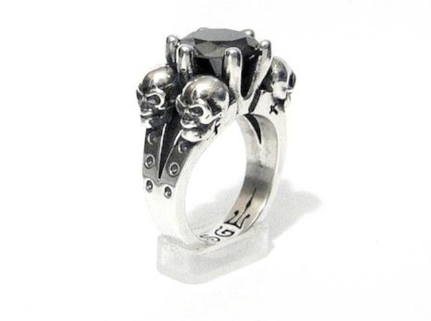 Kat Von D Engagement Ring Replica in Natural Silver