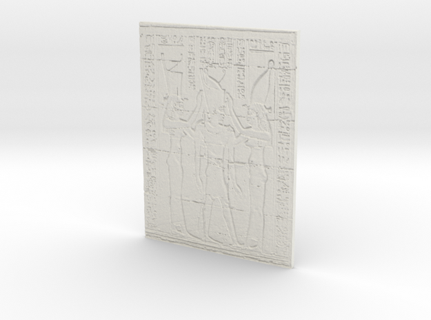 28mm/32mm Egyptian Wall Carving in White Natural Versatile Plastic
