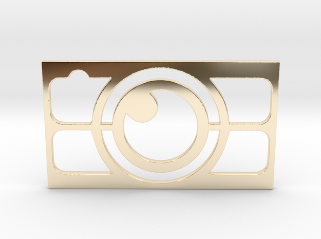 Camera Business Card in 14K Yellow Gold