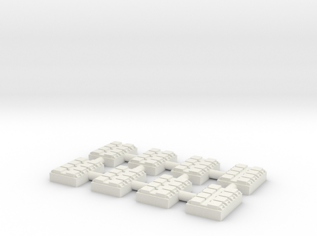 1/500 8 Cell Mk 41 VLS (x8) in White Natural Versatile Plastic