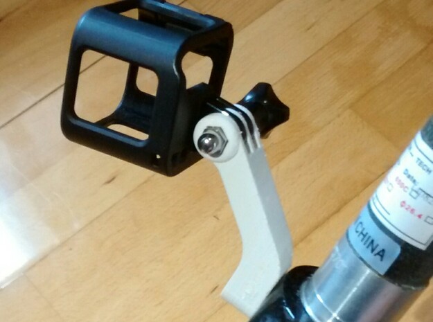 Fork Crown GoPro-style mount for disk or v-brake in White Natural Versatile Plastic