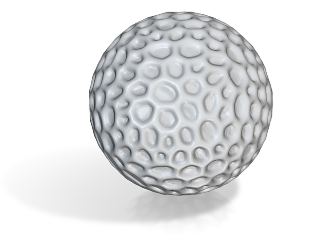 DRAW geo - sphere alien egg golf ball in White Natural Versatile Plastic: Small