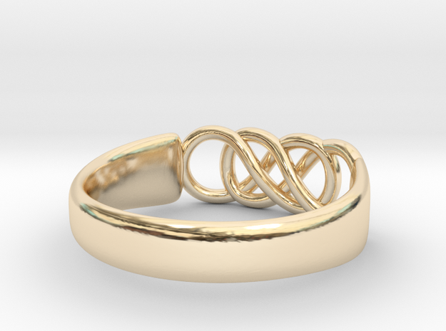 Double Infinity Ring 15.3mm Size4-0.5 in 14K Yellow Gold