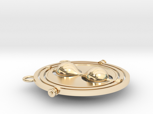 Time Turner necklace in 14k Gold Plated Brass