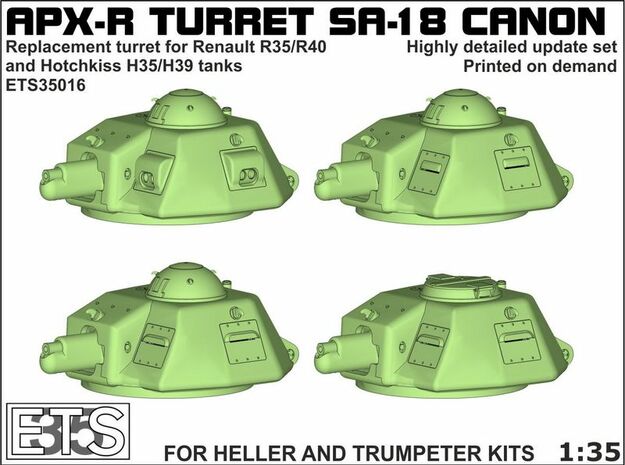 ETS35016 - APX-R turret with SA18 gun [1:35] in Tan Fine Detail Plastic